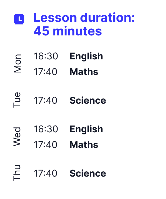 Year 5 Timetable