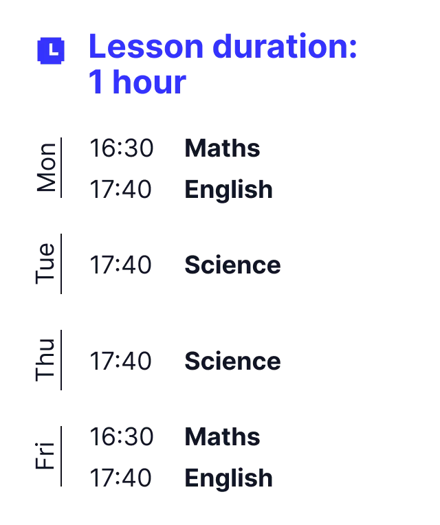 Year 5 Timetable