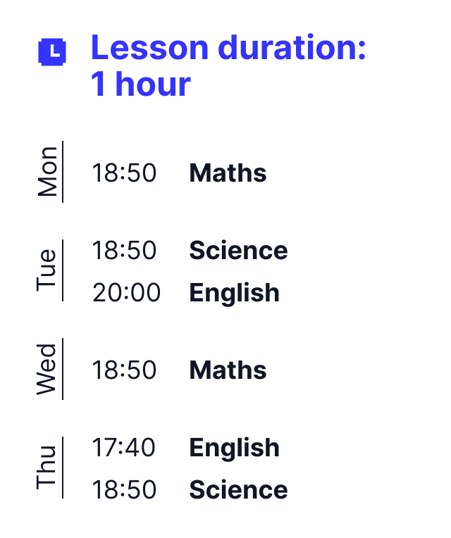 Year 5 Timetable